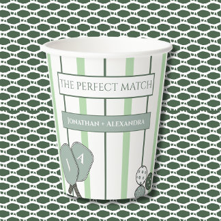Green Perfect Match Couples Bridal Shower Papieren Bekers