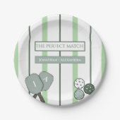 Green Perfect Match Couples Bridal Shower Papieren Bordje (Voorkant)