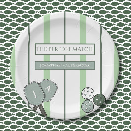 Green Perfect Match Couples Bridal Shower Papieren Bordje