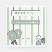 Green Perfect Match Couples Bridal Shower Servet (Voorkant)