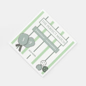 Green Perfect Match Couples Bridal Shower Servet (Hoek)