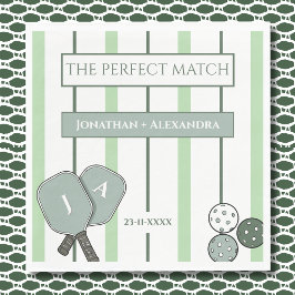 Green Perfect Match Couples Bridal Shower Servet