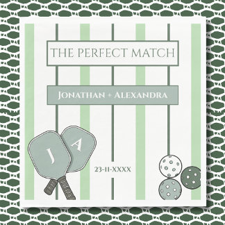 Green Perfect Match Couples Bridal Shower Servet