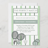 Green Perfect Match Tennis Couples Bridal Shower Kaart (Voorkant)