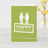 Green | Perfecte match | Gelukkige verjaardag Kaart (Gele Bloem)