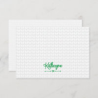 Green Personalized Knit Stitch