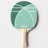 Green Personalized Ping Pong Paddle with Name Tafeltennisbatje (Achterkant)
