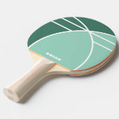 Green Personalized Ping Pong Paddle with Name Tafeltennisbatje (Voorkant Gekanteld)