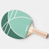 Green Personalized Ping Pong Paddle with Name Tafeltennisbatje (Zijkant)