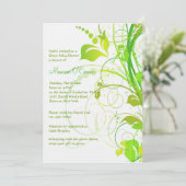 Green Persuasion Baby shower Invitation Kaart (Staand voorkant)