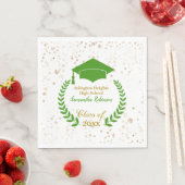Green Pet and Laurel Graduation Party Napkins Servet (Insitu)
