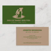 Green Pet Store Boutique kat hond vogel konijn vis Visitekaartje (Voorkant / Achterkant)