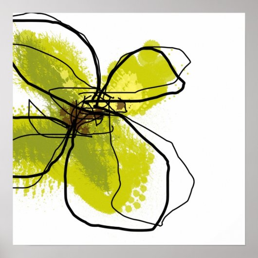 Green Petals Art Print (Voorkant)