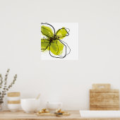 Green Petals Art Print (Keuken)