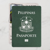 Green Philippines Passport Bewaar de datum Save The Date (Voorkant / Achterkant)