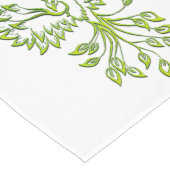 Green Phoenix stijgt op wit Lange Tafelloper (Hoek)