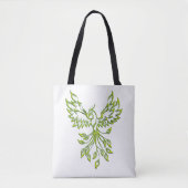Green Phoenix stijgt op wit Tote Bag (Voorkant)