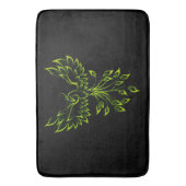 Green Phoenix stijgt op zwart Badmat (Voorkant Verticaal)