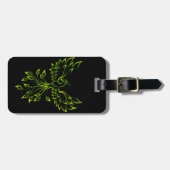 Green Phoenix stijgt op zwart Bagagelabel (Voorkant horizontaal)