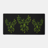 Green Phoenix stijgt op zwart Bureaumat (Voorkant)