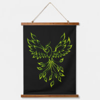 Green Phoenix stijgt op zwart
