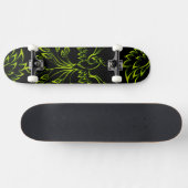 Green Phoenix stijgt op zwart Persoonlijk Skateboard (Horizontaal)