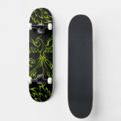 Green Phoenix stijgt op zwart Persoonlijk Skateboard (Voorkant)