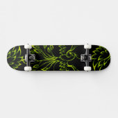 Green Phoenix stijgt op zwart Persoonlijk Skateboard (Horizontaal)