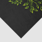 Green Phoenix stijgt op zwart Tissuepapier (Detail)