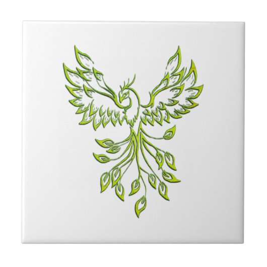 Green Phoenix Tegeltje (Voorkant)