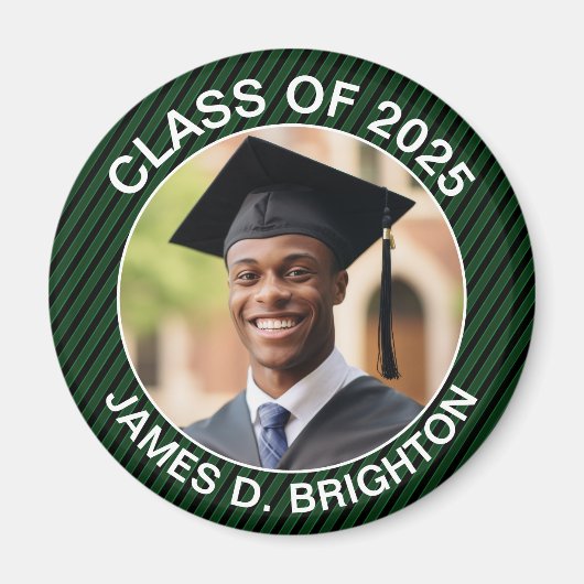 Green Photo Afstuderen Magneet (Voorkant)