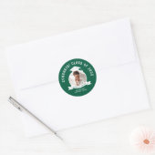Green Photo Afstuderen Ronde Sticker (Envelop)