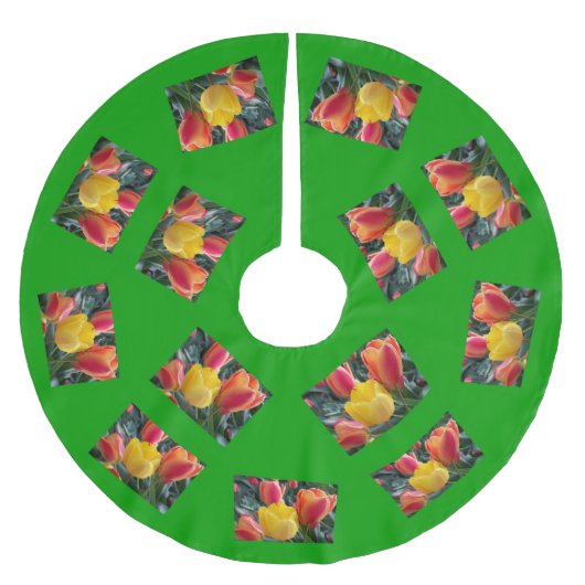 Green Photo Collage Kerstboom Rok (Voorkant)