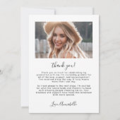 Green Photo Graduation Bedankkaart (Achterkant)