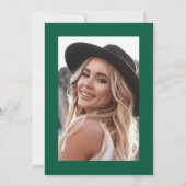 Green Photo Graduation Party Kaart (Achterkant)