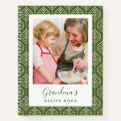 Green Photo Grandma's Recipe Book Notitieboek (Voorkant)