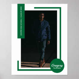 Green Photo Modern Afstuderen Poster