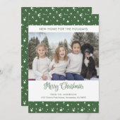 Green Photo New Home voor Feestdagen kaarten (Voorkant / Achterkant)