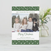 Green Photo New Home voor Feestdagen kaarten (Staand voorkant)