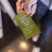 Green Photo QR Code Connect with Me Business Visitekaartje