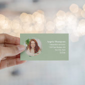 Green Photo QR Code Social Media Visitekaartje