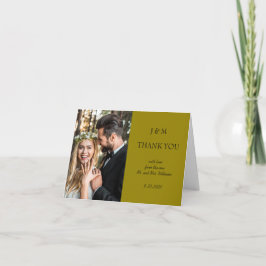 Green Photo Wedding Thank YouFolded Thank You Card Bedankkaart