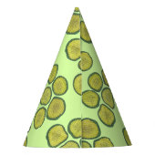 Green Pickle Chips Sweet Pickles Foodie Print Feesthoedjes (Achterkant)