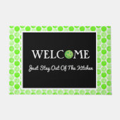 Green Pickleball Balls, blijf uit de keuken Deurmat (Voorkant)