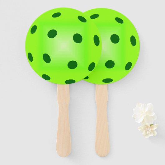 Green Pickleball Handwaaier (Voorkant en achterkant)