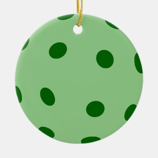 Green Pickleball Keramisch Ornament (Voorkant)