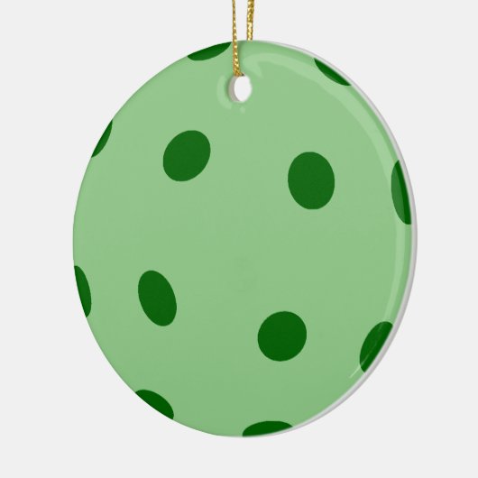 Green Pickleball Keramisch Ornament (Links)