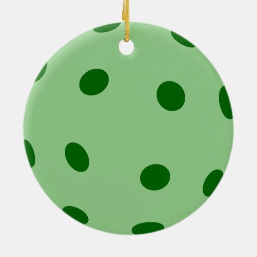 Green Pickleball Keramisch Ornament (Achterkant)