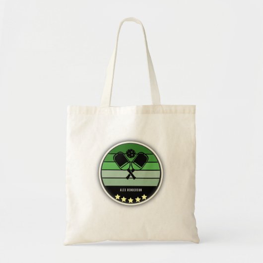Green Pickleball Paddle Tote Bag (Voorkant)