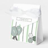 Green Pickleball Perfect Match Couples Shower Bedankdoosjes (Voorkant Zijde)
